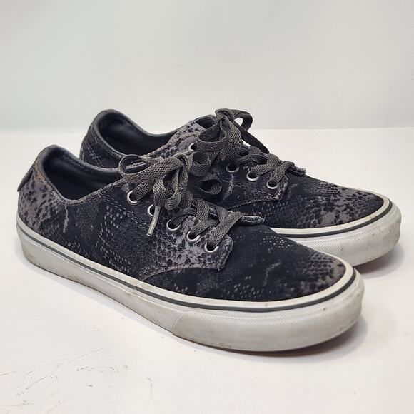 Vans Womens Camden Stripe Snake Print Suede Sneakers Size 7 Low Top Skater - Picture 1 of 8